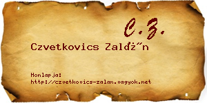 Czvetkovics Zalán névjegykártya