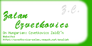 zalan czvetkovics business card